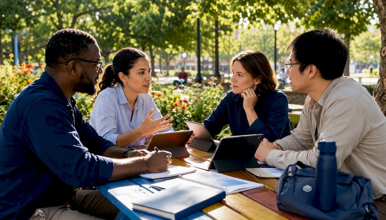 Diverse engineers collaborating on FinOps culture
