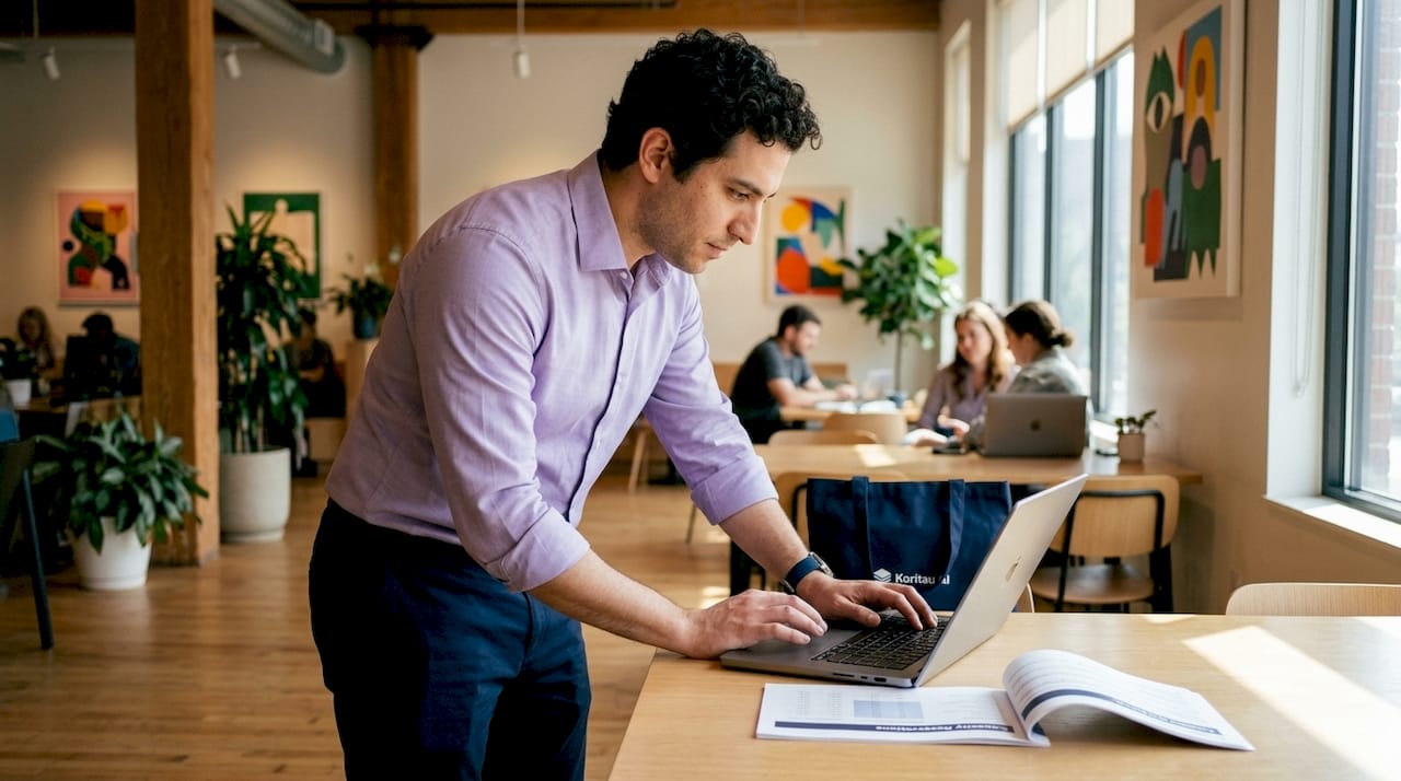 Cloud engineer managing capacity reservation at office desk