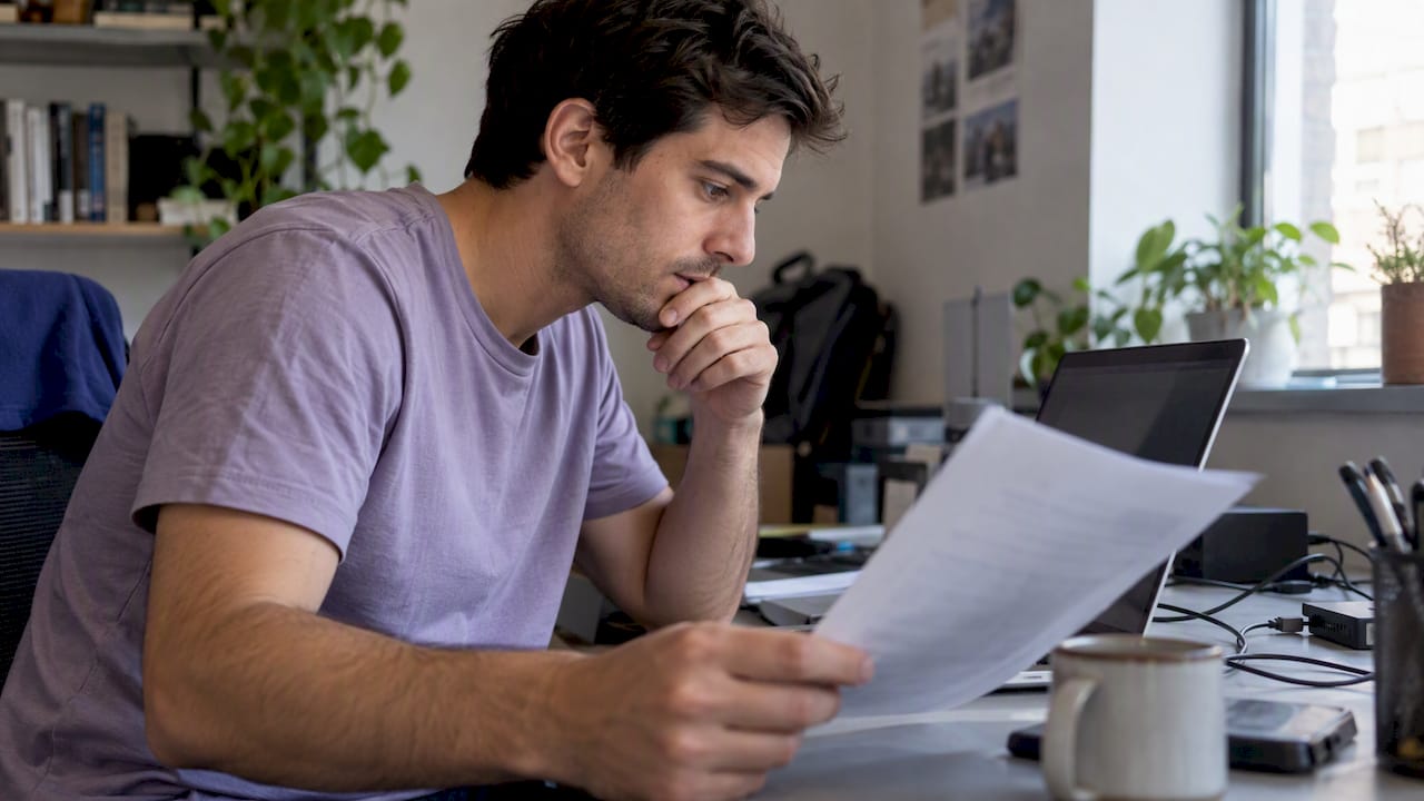 Engineer checking cloud costs against an invoice