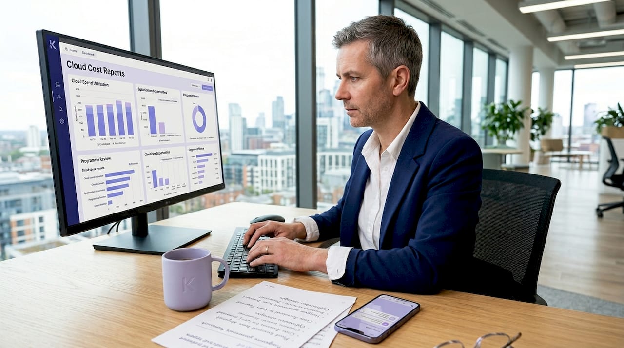 IT leader reviewing cloud cost governance data