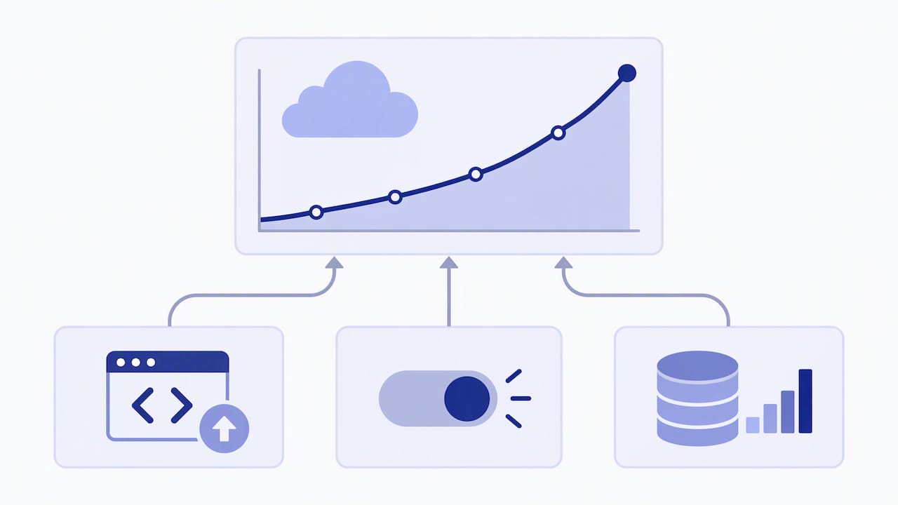 Cloud cost curve linked to engineering changes