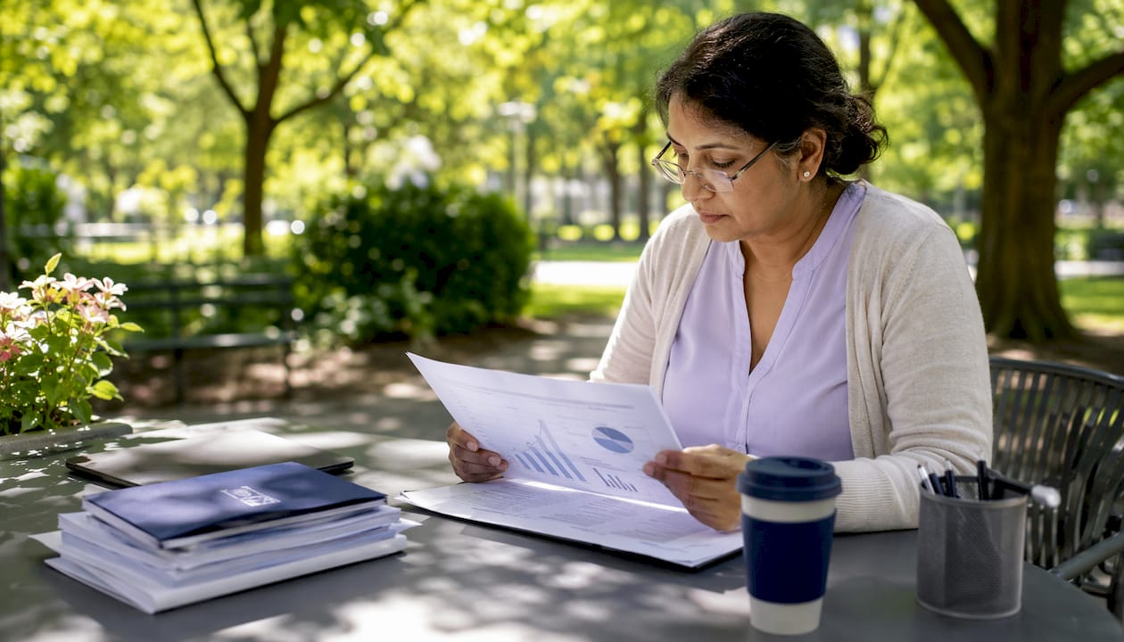 Professional woman reviewing cloud savings reports