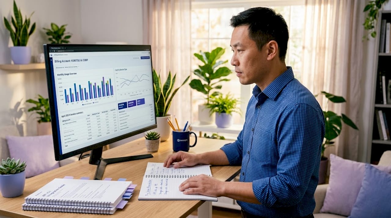 IT manager reviewing cloud API costs