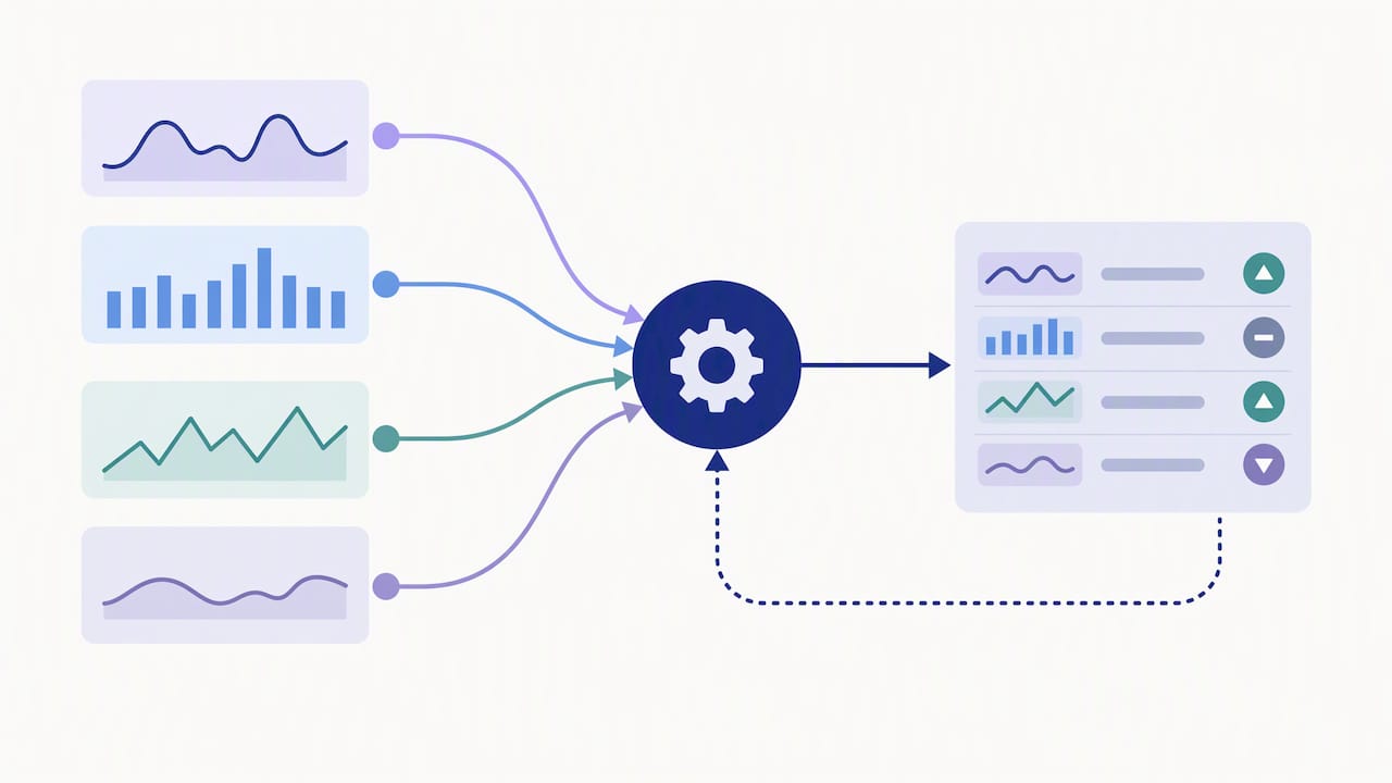 Scaling signals recorded with chosen actions