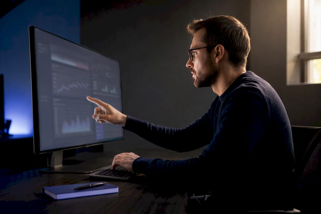Engineer reviewing cloud billing export data