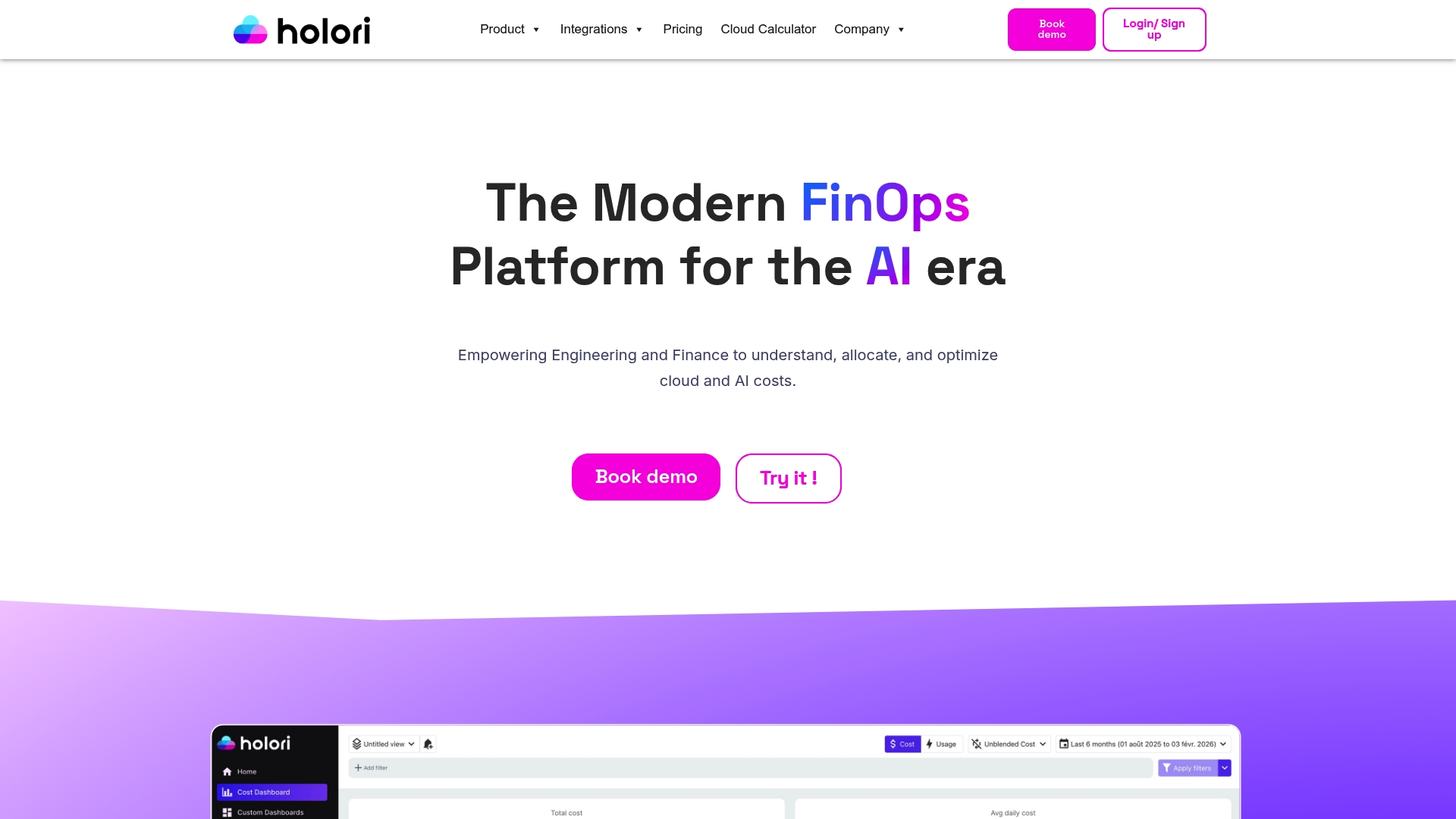 Holori cloud cost platform