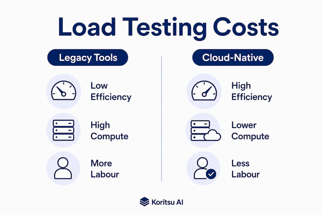 Infographic comparing cloud testing tool costs