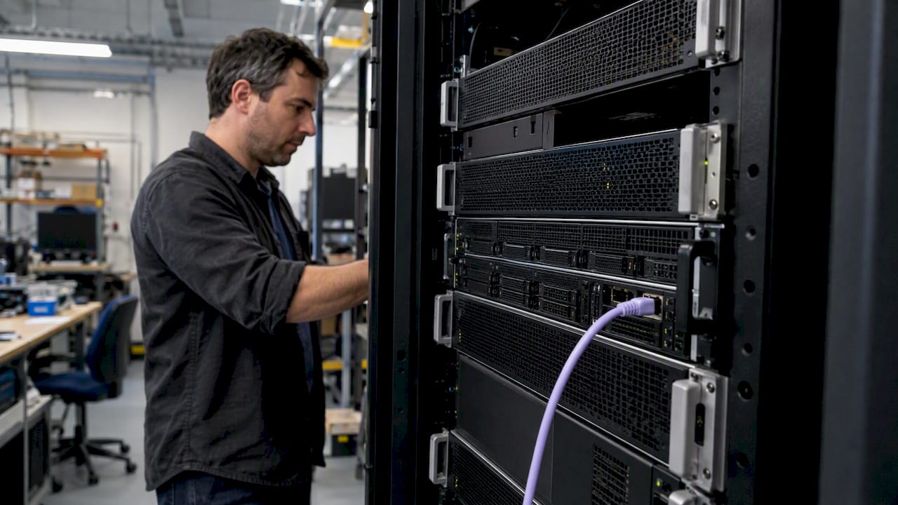 Engineer inspecting Redis memory infrastructure