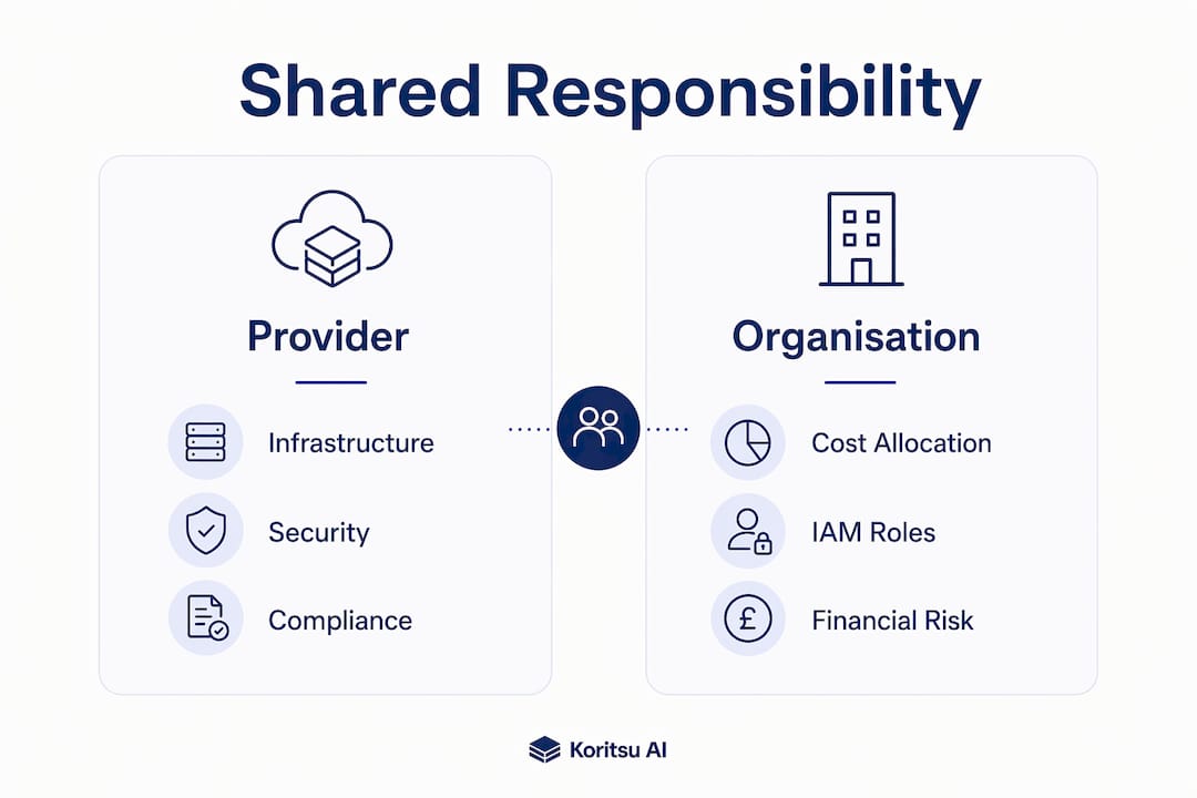 Infographic comparing cloud billing responsibilities