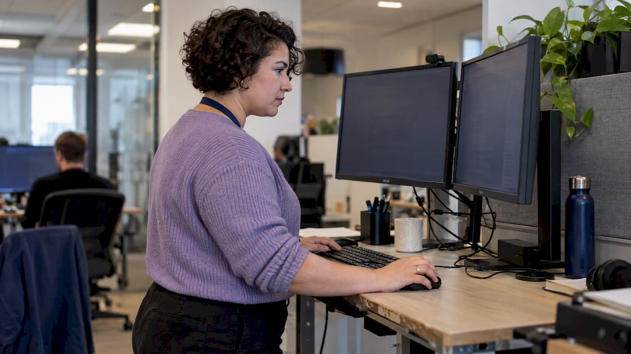 Analyst checking cloud account records