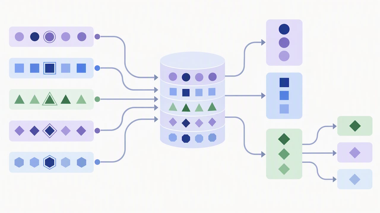 Detection signals converging into an account register
